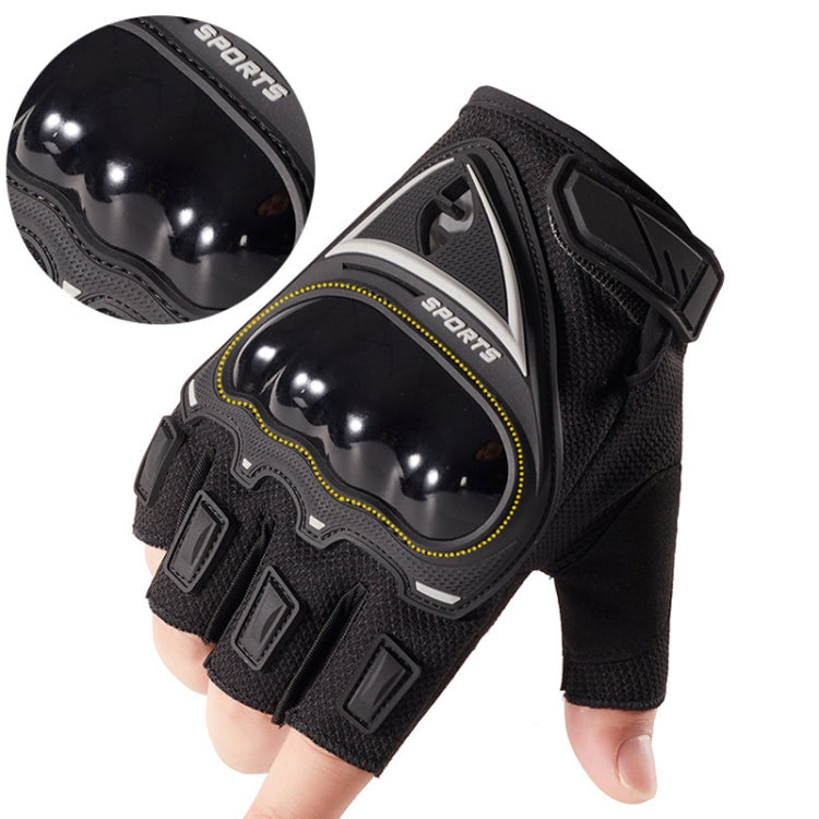 Motorcycle Protection Half Finger Gloves Men Outdoor Riding Sports Tactical Hiking Gloves, Size: Average(Gray) - Safety Gloves by PMC TechLife | Online Shopping South Africa | PMC TechLife | Buy Now Pay Later Mobicred