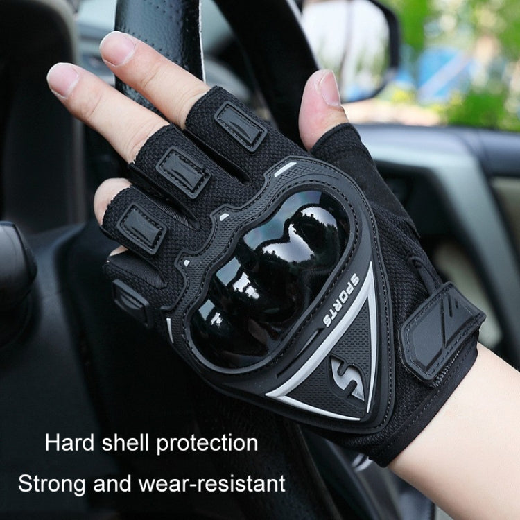 Motorcycle Protection Half Finger Gloves Men Outdoor Riding Sports Tactical Hiking Gloves, Size: Average(Red) - Safety Gloves by PMC TechLife | Online Shopping South Africa | PMC TechLife | Buy Now Pay Later Mobicred