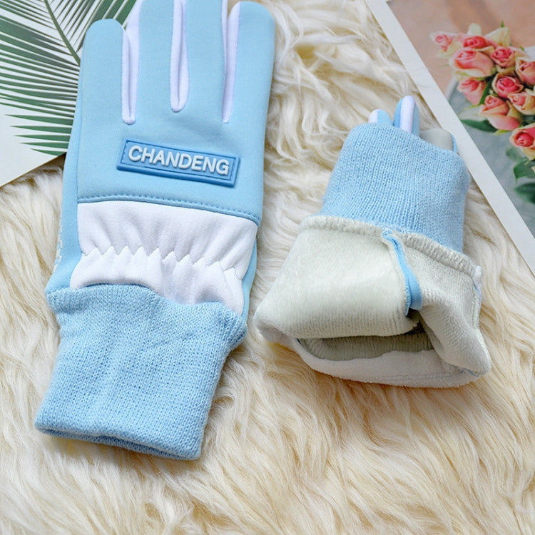 Winter Ski Velvet Warm Gloves Touch Screen Outdoor Riding Waterproof Windproof Gloves, Size: Average(Black) - Safety Gloves by PMC TechLife | Online Shopping South Africa | PMC TechLife | Buy Now Pay Later Mobicred