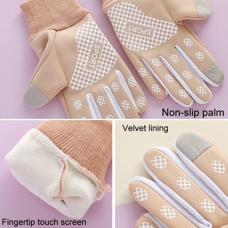 Winter Ski Velvet Warm Gloves Touch Screen Outdoor Riding Waterproof Windproof Gloves, Size: Average(Black) - Safety Gloves by PMC TechLife | Online Shopping South Africa | PMC TechLife | Buy Now Pay Later Mobicred