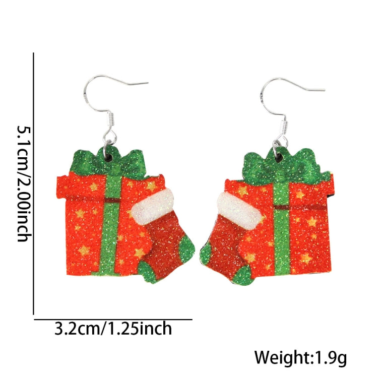 Christmas Element Cartoon Decoration Earrings Shiny Earrings, Spec: Gift Box - free shipping - PMc TechLife - Order now!