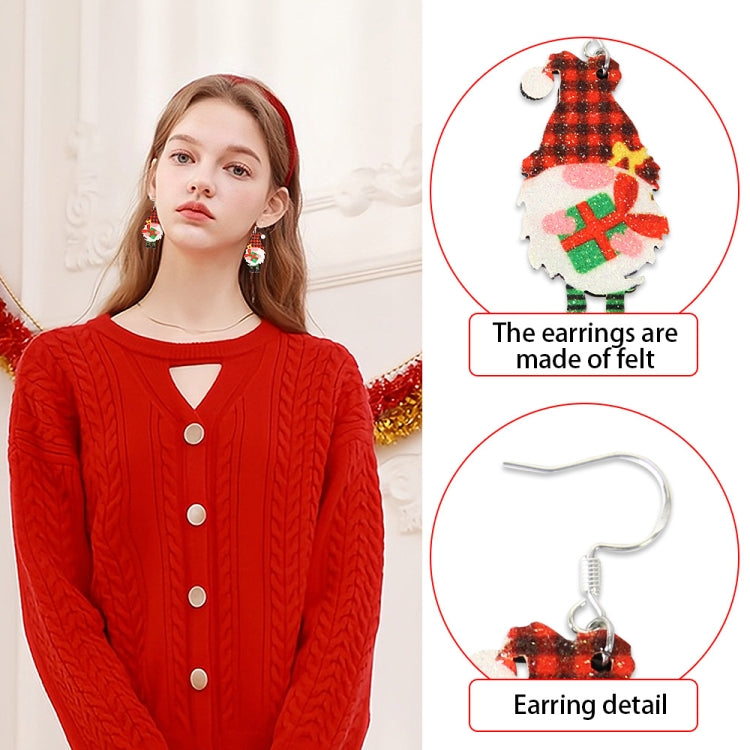 Christmas Element Cartoon Decoration Earrings Shiny Earrings, Spec: Flower - free shipping - PMc TechLife - Order now!