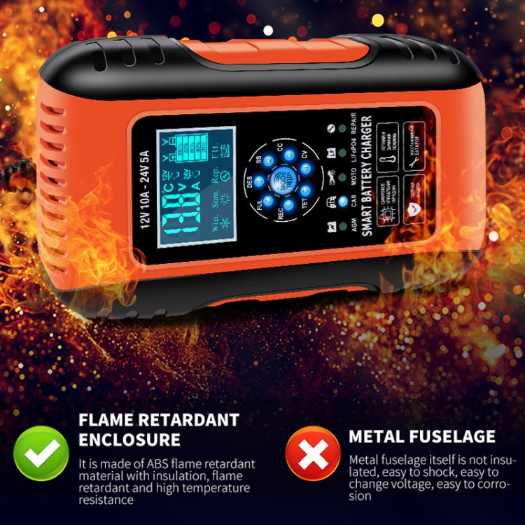 ANHTCzyx 12V/24V 6-180AH 7-Stage Smart Car Motorcycle Battery Charger(AU Plug) - free shipping - PMC Jewellery - Order now!