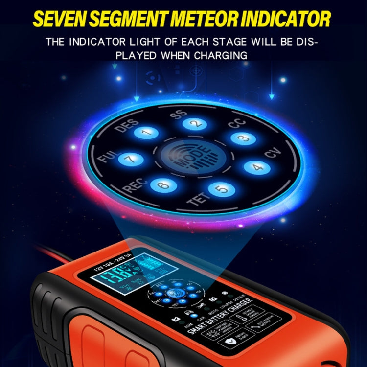 ANHTCzyx 12V/24V 6-180AH 7-Stage Smart Car Motorcycle Battery Charger(AU Plug) - free shipping - PMC Jewellery - Order now!