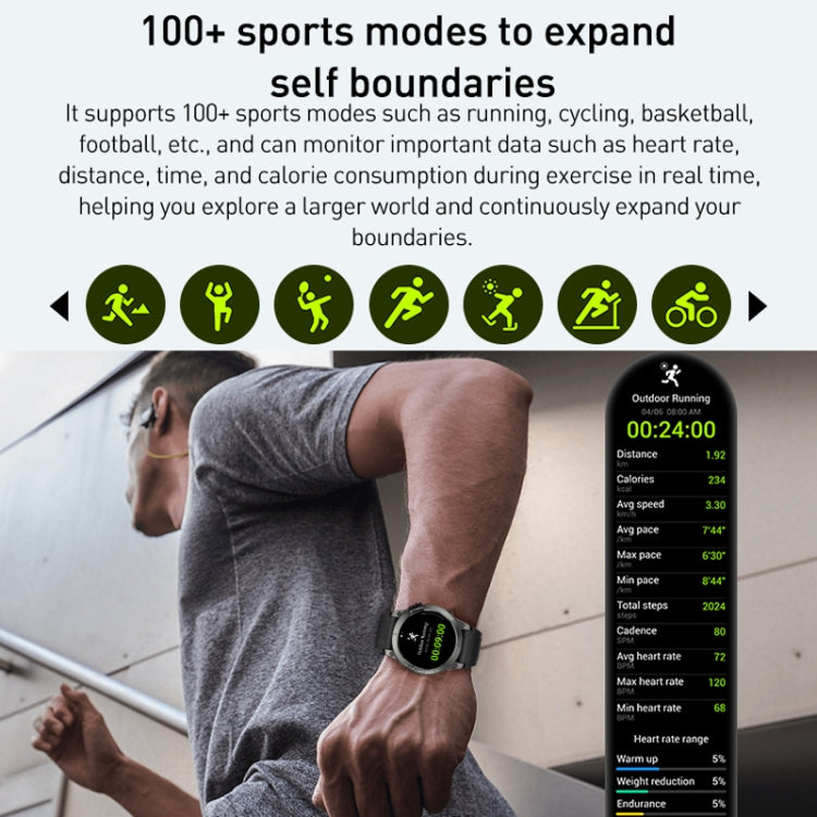 Outdoor Sports Smart Watch 1.43 Inch Ultra HD AMOLED Screen Bluetooth Talking Watch(Black) - Smart Watches by PMC TechLife | Online Shopping South Africa | PMC TechLife | Buy Now Pay Later Mobicred