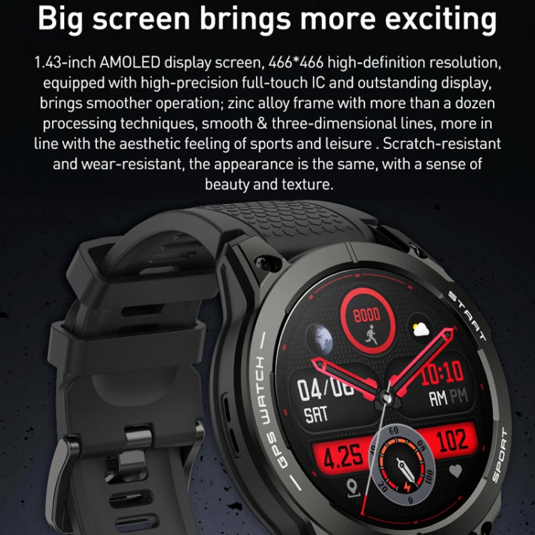 Outdoor Sports Smart Watch 1.43 Inch Ultra HD AMOLED Screen Bluetooth Talking Watch(Orange) - Smart Watches by PMC TechLife | Online Shopping South Africa | PMC TechLife | Buy Now Pay Later Mobicred