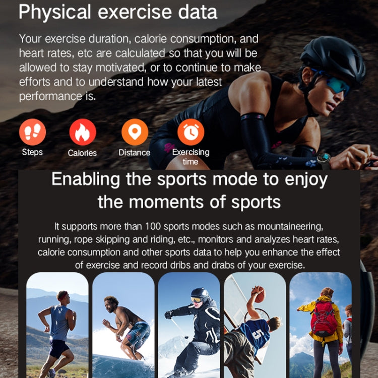 Bluetooth Talk Outdoor Pedometer Exercise Heart Rate Sleep Monitoring Smart Watch(Black) - Smart Watches by PMC TechLife | Online Shopping South Africa | PMC TechLife | Buy Now Pay Later Mobicred