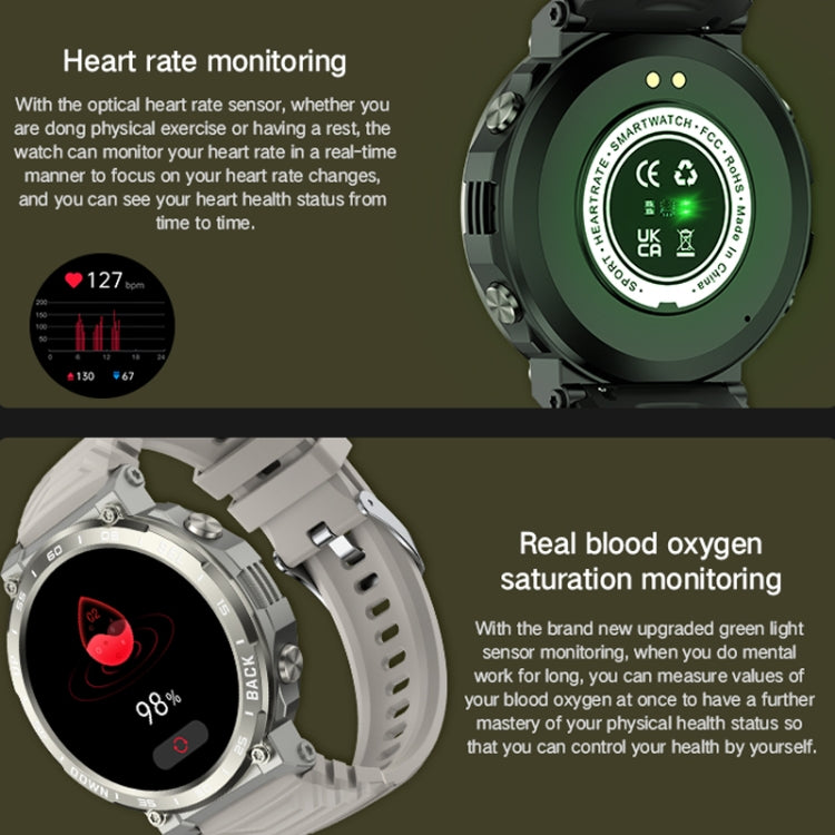 Bluetooth Talk Outdoor Pedometer Exercise Heart Rate Sleep Monitoring Smart Watch(Silver) - Smart Watches by PMC TechLife | Online Shopping South Africa | PMC TechLife | Buy Now Pay Later Mobicred