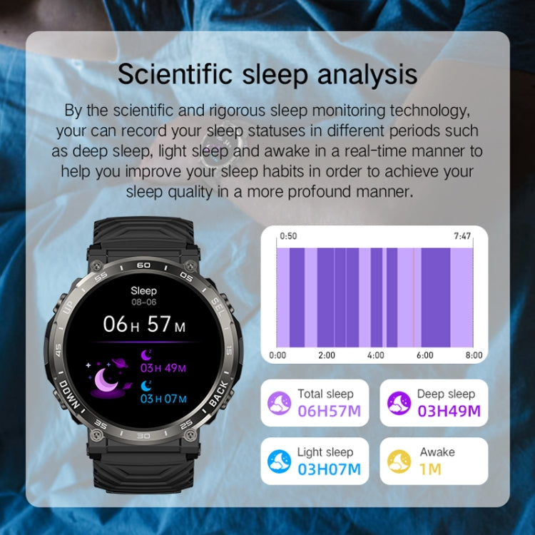 Bluetooth Talk Outdoor Pedometer Exercise Heart Rate Sleep Monitoring Smart Watch(Black) - Smart Watches by PMC TechLife | Online Shopping South Africa | PMC TechLife | Buy Now Pay Later Mobicred