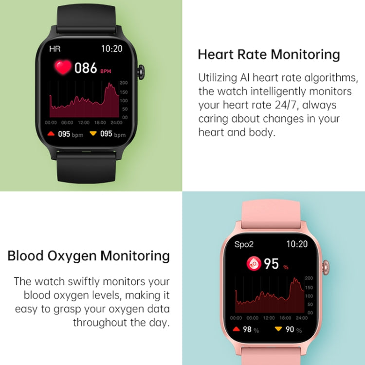 Bluetooth Talk HD Large Screen Heart Rate Oxygen Monitoring Multi-Sport Mode Smart Watch(Black) - Smart Watches by PMC TechLife | Online Shopping South Africa | PMC TechLife | Buy Now Pay Later Mobicred