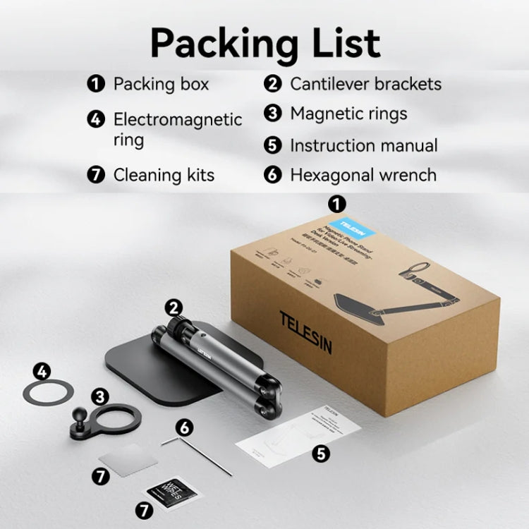 TELESIN P3-DS-01 Phone Video Live Streaming Magsafe Magnetic Mount(Desktop) - free shipping - PMC TechLife - Order now!