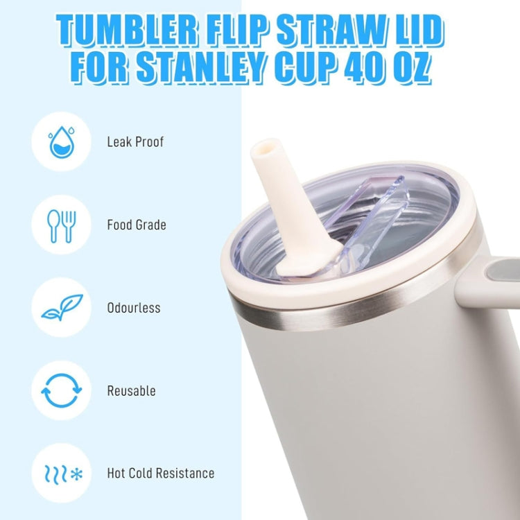 For Stanley 40oz Adventure Quencher Transparent Straw Lid Replacement Parts, Spec: Rose Red - Vacuum Thermoses & Cups by PMC TechLife | Online Shopping South Africa | PMC TechLife | Buy Now Pay Later Mobicred