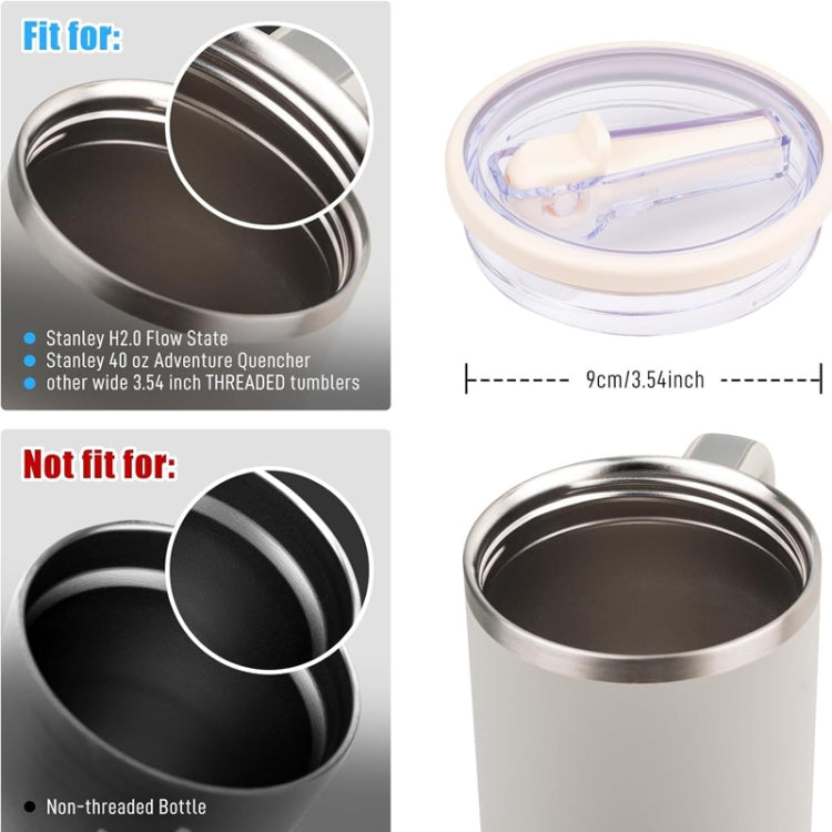 For Stanley 40oz Adventure Quencher Transparent Straw Lid Replacement Parts, Spec: 4pcs /Set White - Vacuum Thermoses & Cups by PMC TechLife | Online Shopping South Africa | PMC TechLife | Buy Now Pay Later Mobicred