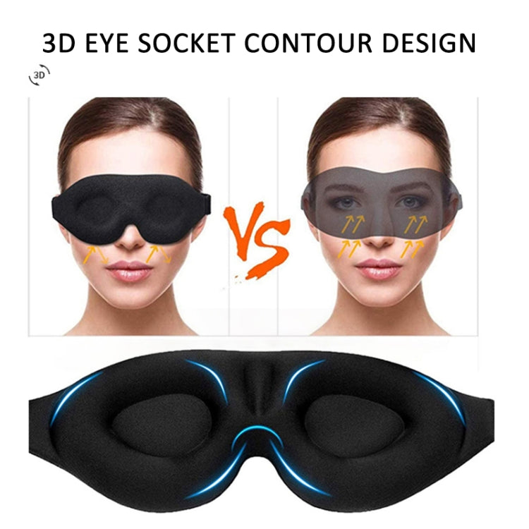 4 In 1 3D Sleep Eye Mask Memory Foam Non-pressure Shading Sleeping Blindfold(Black) - free shipping - PMC TechLife - Order now!
