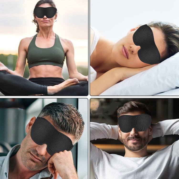 4 In 1 3D Sleep Eye Mask Memory Foam Non-pressure Shading Sleeping Blindfold(Black) - free shipping - PMC TechLife - Order now!