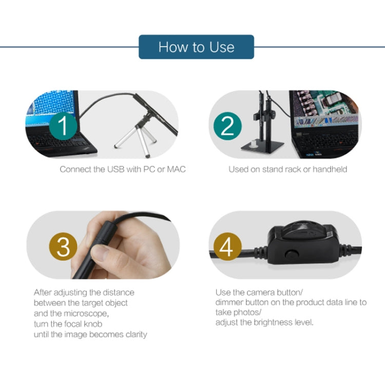 Supereyes 500x HD USB Circuit Board Repair Electron Microscope(B007) - free shipping - PMC TechLife - Order now!