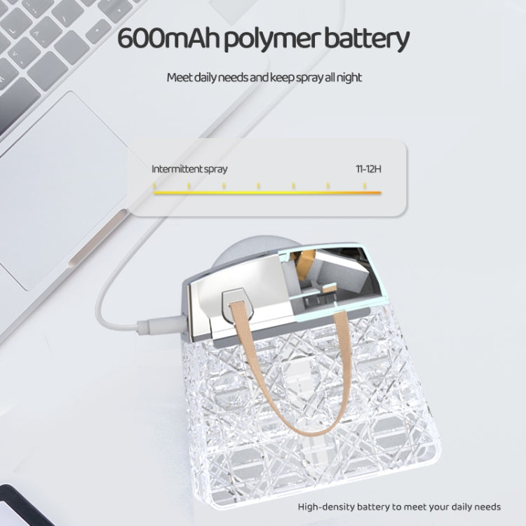 Desktop Small Crystal Bag Humidifier Aroma Ambient Lighting, Color: Blue Rechargeabl - free shipping - PMC TechLife - Order now!