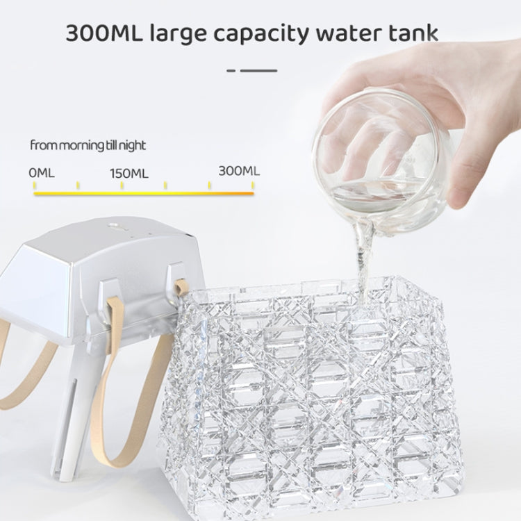 Desktop Small Crystal Bag Humidifier Aroma Ambient Lighting, Color: Blue Rechargeabl - free shipping - PMC TechLife - Order now!