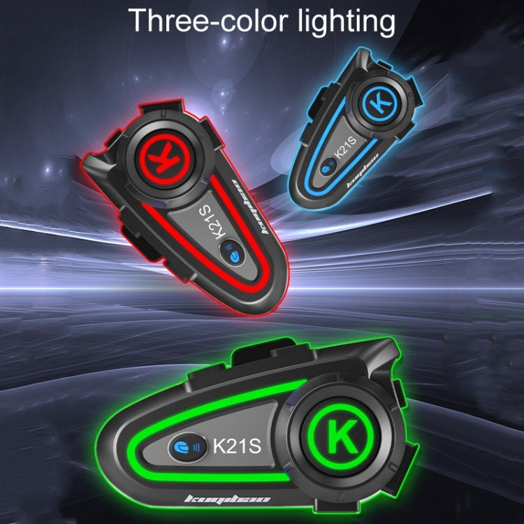 KUQIBAO K21S Motorcycle Riding Helmet Dual Intercom Bluetooth Headset With Lights(Hard Microphone) - free shipping - PMC TechLife - Order now!