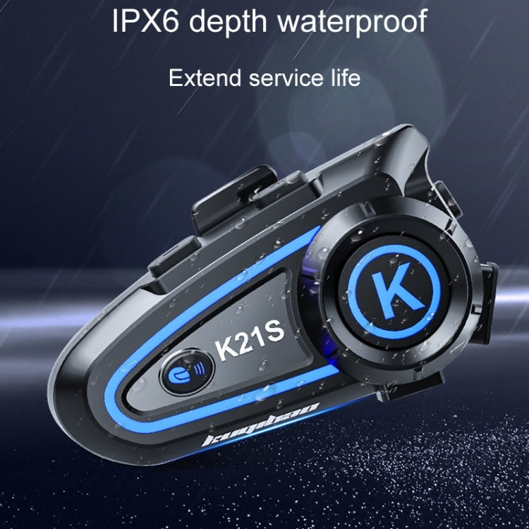 KUQIBAO K21S Motorcycle Riding Helmet Dual Intercom Bluetooth Headset With Lights(Hard Microphone) - free shipping - PMC TechLife - Order now!