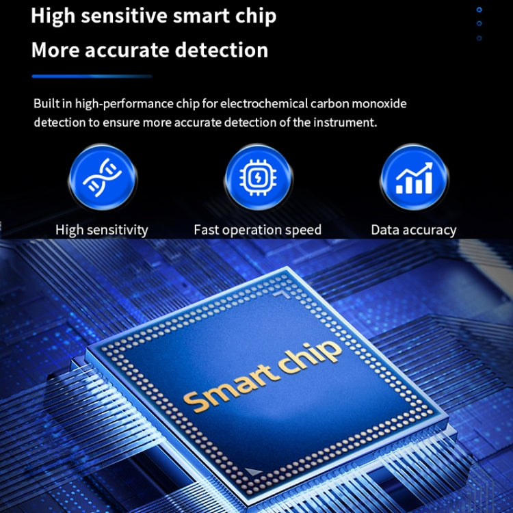 Portable Carbon Monoxide Detector Outdoor Home Detection Alarm(Blue) - Air & Water Quality Tester by PMC TechLife | Online Shopping South Africa | PMC TechLife | Buy Now Pay Later Mobicred