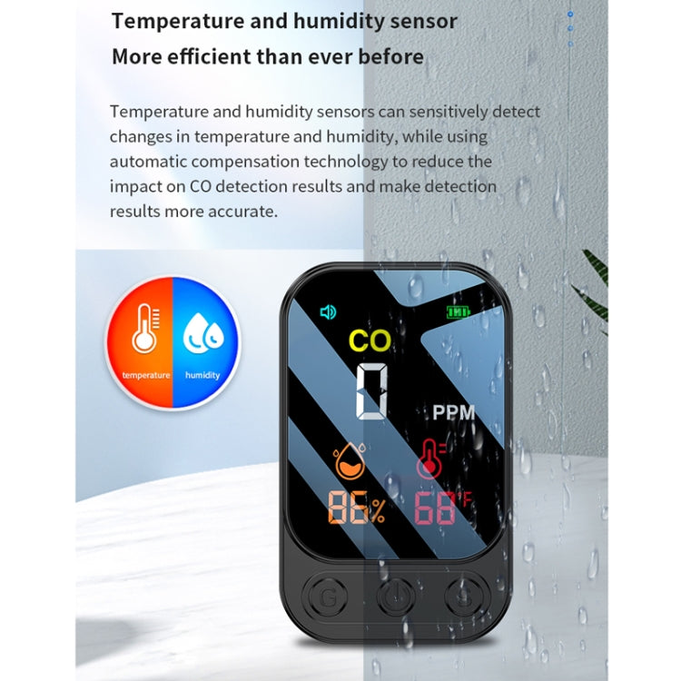 3 In 1 Multifunctional Portable Carbon Monoxide Detector(Black) - Air & Water Quality Tester by PMC TechLife | Online Shopping South Africa | PMC TechLife | Buy Now Pay Later Mobicred