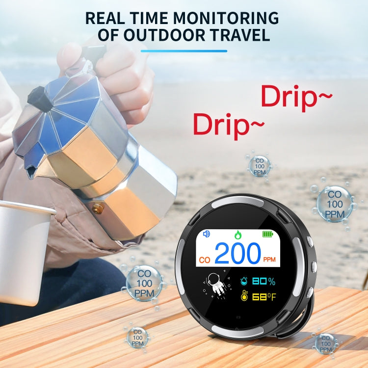 Portable Waterproof Carbon Monoxide Alarm Detector(White) - Air & Water Quality Tester by PMC TechLife | Online Shopping South Africa | PMC TechLife | Buy Now Pay Later Mobicred