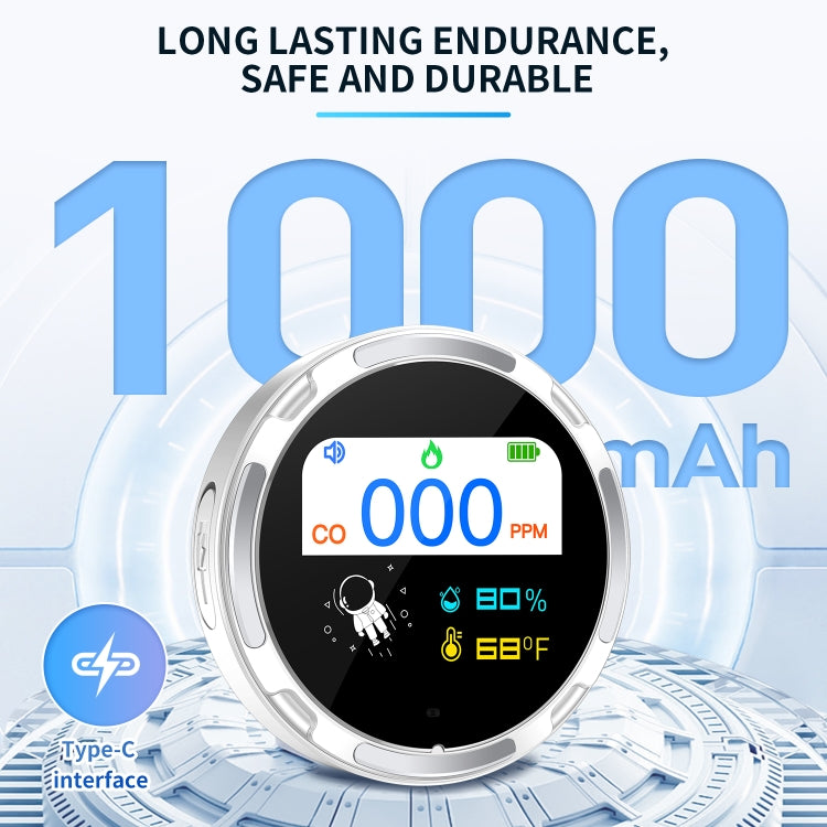 Portable Waterproof Carbon Monoxide Alarm Detector(White) - Air & Water Quality Tester by PMC TechLife | Online Shopping South Africa | PMC TechLife | Buy Now Pay Later Mobicred