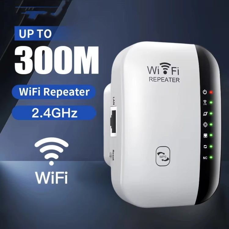 300Mbps Wireless WIFI Repeater 2.4G Route Signal Amplifier 7 Lights Version, Spec: UK Plug - Broadband Amplifiers by PMC TechLife | Online Shopping South Africa | PMC TechLife | Buy Now Pay Later Mobicred