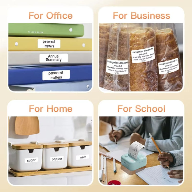 200DPI Mini Label Printer Thermal Inkless Black And White Printer With 1 Roll Printing Paper(Blue) - Printer by PMC TechLife | Online Shopping South Africa | PMC TechLife | Buy Now Pay Later Mobicred