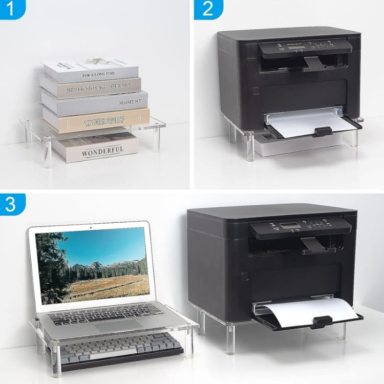 YX136 Desktop Acrylic Laptop / Printer Raised Stand - Laptop Stand by PMC TechLife | Online Shopping South Africa | PMC TechLife | Buy Now Pay Later Mobicred