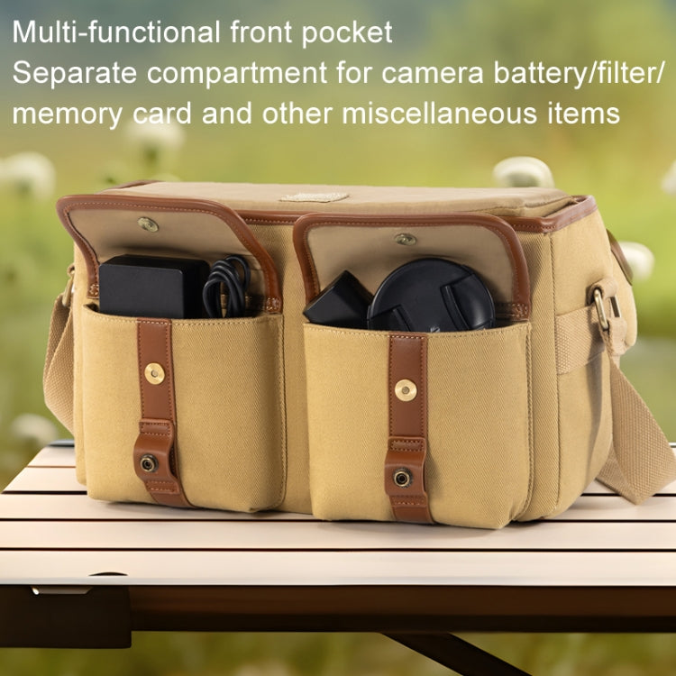 Cwatcun D146 Small Vintage Camera Bag Crossbody Canvas Digital Bag - free shipping - PMC TechLife - Order now!