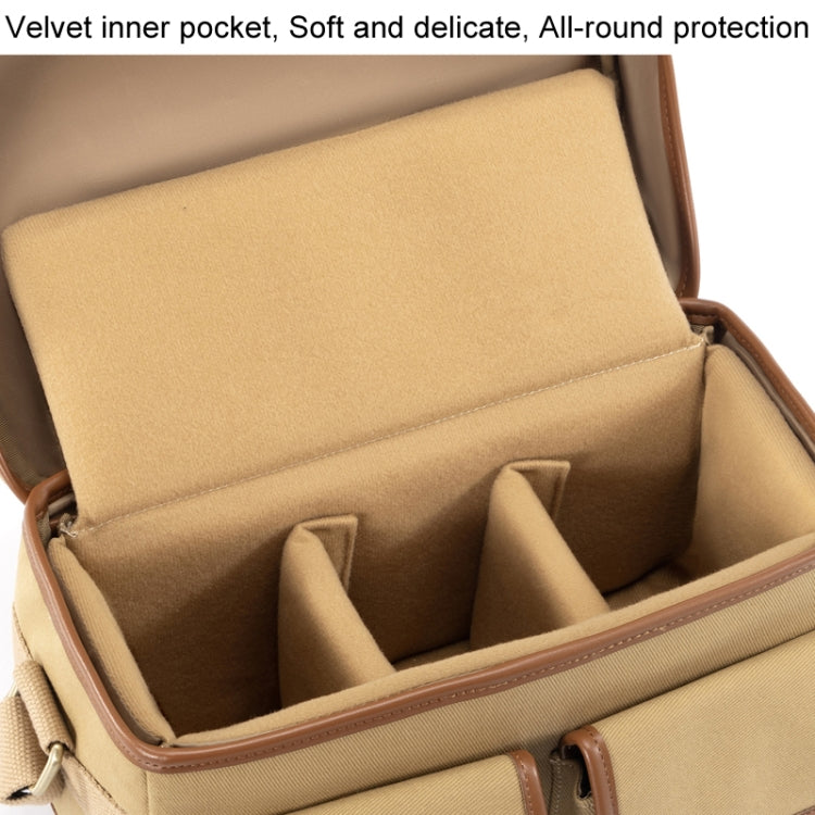 Cwatcun D146 Small Vintage Camera Bag Crossbody Canvas Digital Bag - free shipping - PMC TechLife - Order now!