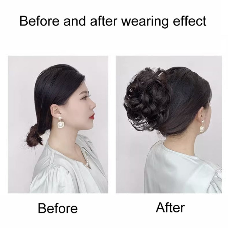 Ladies Fluffy Natural Pods Wig Grab Clip Plate Hair Buns(Dark Brown) - free shipping - PMC TechLife - Order now!