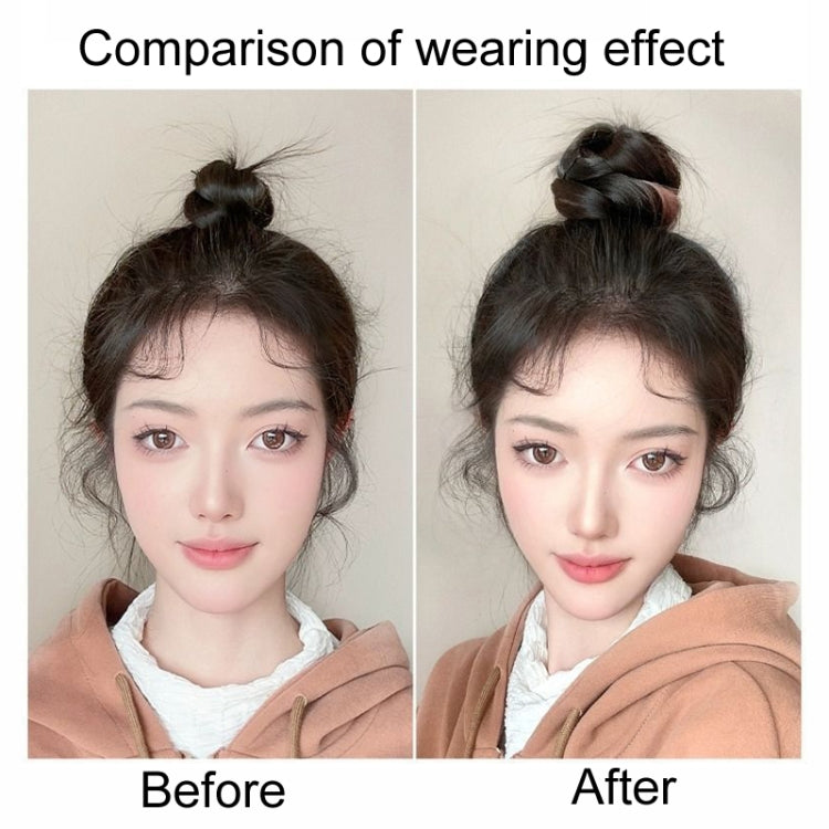 Self-Tying Ball-Head Wig Hair Bundle Simulation Hair Bands(Brown Black Highlight Blue) - free shipping - PMC TechLife - Order now!