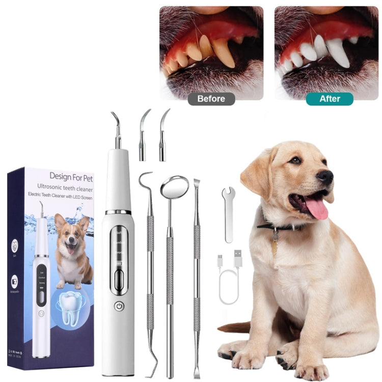 Pet Ultrasonic Teeth Cleaner Dog Electric Teeth Cleaning Tool Home Dentistry Tartar Remover(Black) - Oral Cleaning Tools by PMC TechLife | Online Shopping South Africa | PMC TechLife | Buy Now Pay Later Mobicred