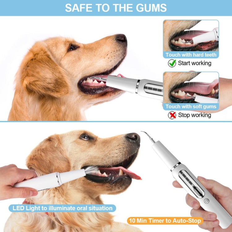 Pet Ultrasonic Teeth Cleaner Dog Electric Teeth Cleaning Tool Home Dentistry Tartar Remover(White) - Oral Cleaning Tools by PMC TechLife | Online Shopping South Africa | PMC TechLife | Buy Now Pay Later Mobicred