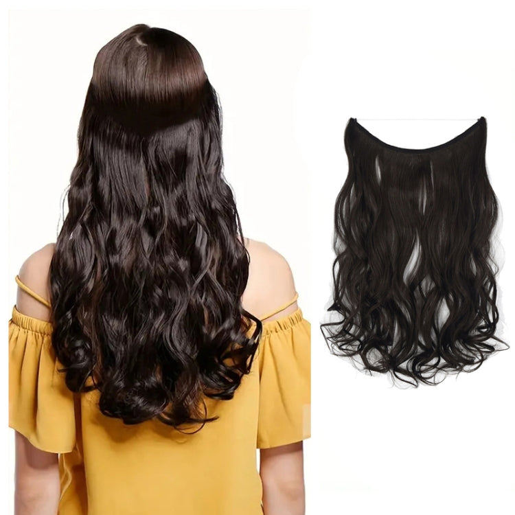 Fishing Line Hair Curtain Long Curly Wig Seamless Hair Extension(1) - free shipping - PMC TechLife - Order now!