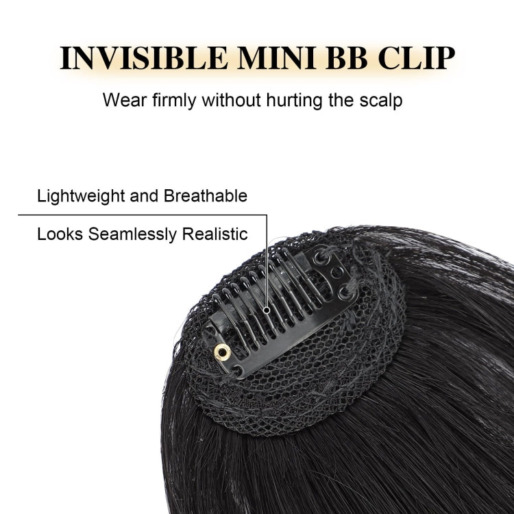 Chemical Fiber Wigs Thin Air Bangs Clip-on Wigs, Color: Natural Black No Sideburns - free shipping - PMC TechLife - Order now!