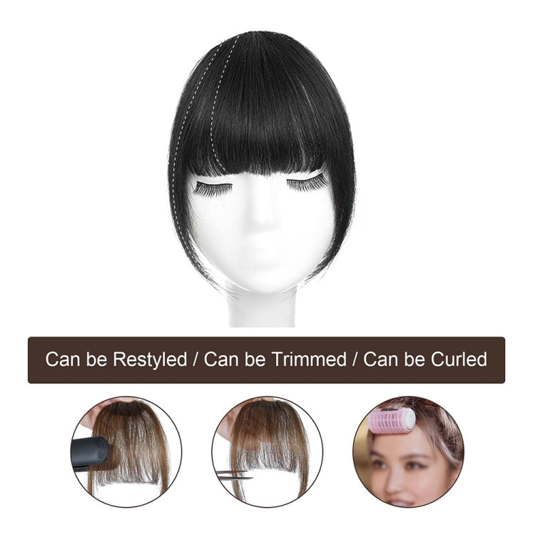 Chemical Fiber Wigs Thin Air Bangs Clip-on Wigs, Color: Dark Brown with Sideburns - free shipping - PMC TechLife - Order now!