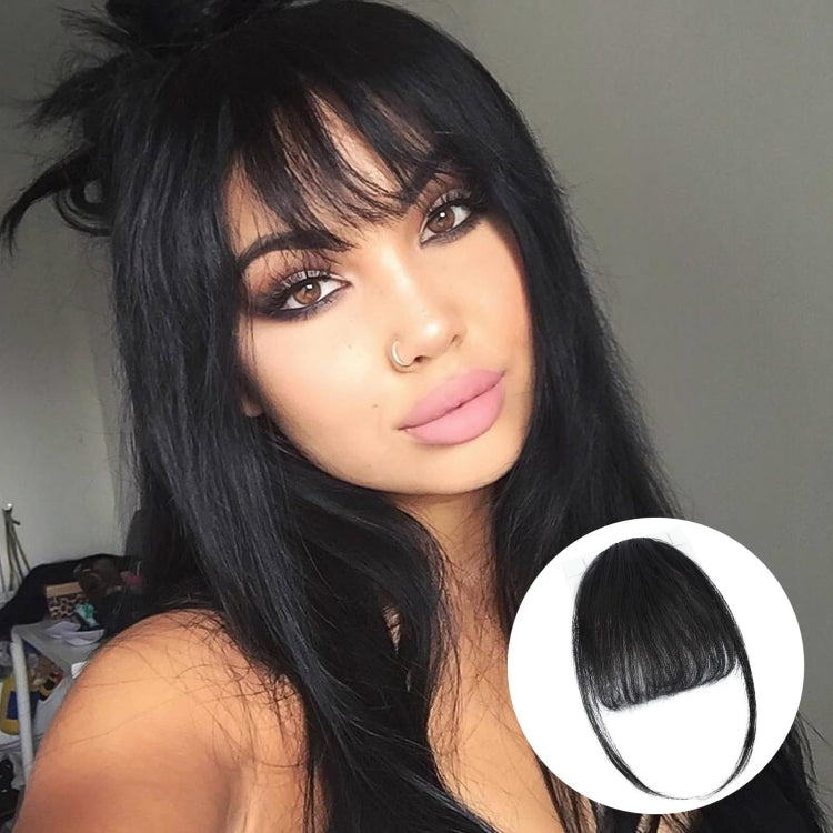 Chemical Fiber Wigs Thin Air Bangs Clip-on Wigs, Color: Natural Black No Sideburns - free shipping - PMC TechLife - Order now!