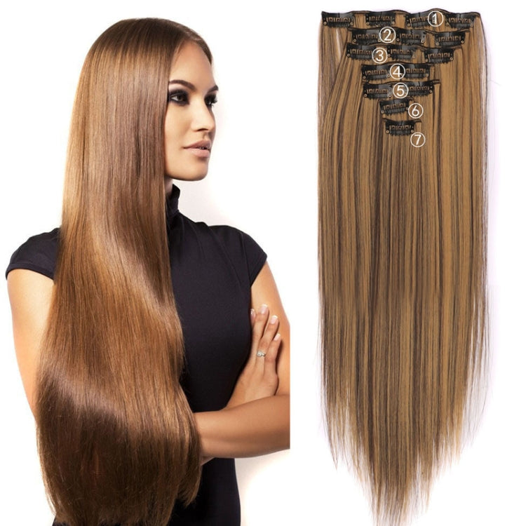 7pcs / Set Clips Long Straight Hair Extension Pieces 16 Clips Chemical Fiber Wigs, Model: 4H27# - free shipping - PMC TechLife - Order now!