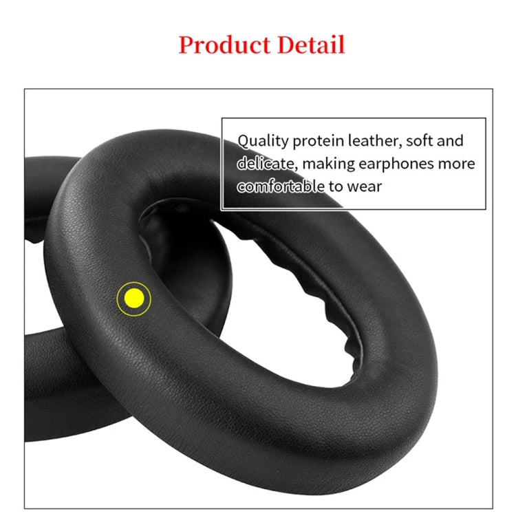 1pair For BOSE QC Ultra Headphone Leather Sponge Cover Earmuffs, Color: Black Lambskin - free shipping - PMC Jewellery - Order now!