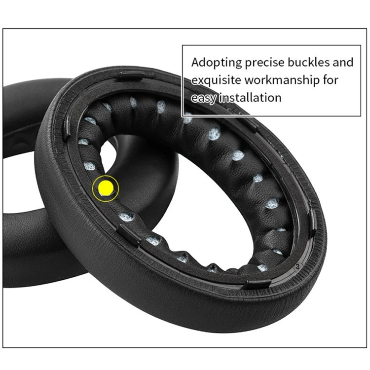 1pair For BOSE QC Ultra Headphone Leather Sponge Cover Earmuffs, Color: Black Lambskin - free shipping - PMC Jewellery - Order now!