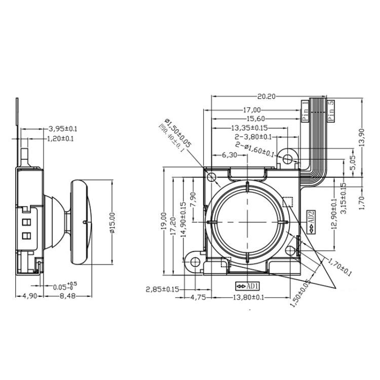 For Nintendo Switch / Lite / OLED TMR Upgraded Hall Joystick No Drifting Electromagnetic Stick(Black) - free shipping - PMc TechLife - Order now!