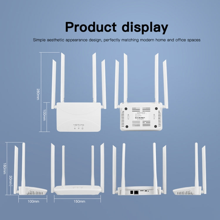 European B1/3/7/8/20/38/40/41 4G Wireless CPE Router Plug-in Mobile WiFi, EU Plug - free shipping - PMC TechLife - Order now!