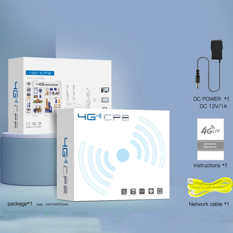 European B1/3/7/8/20/38/40/41 4G Wireless CPE Router Plug-in Mobile WiFi, EU Plug - free shipping - PMC TechLife - Order now!