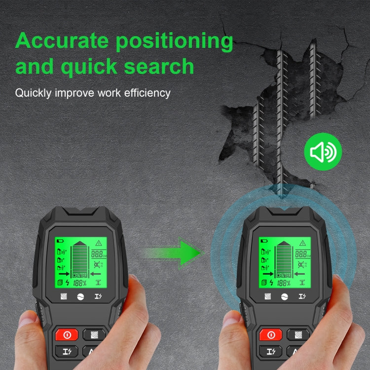 HW-QB6 5 In 1 Wall Scanner Handheld Stud Finder Wood Current Metal Live Wires Detection(Orange) - Metal Detector by PMC TechLife | Online Shopping South Africa | PMC TechLife | Buy Now Pay Later Mobicred