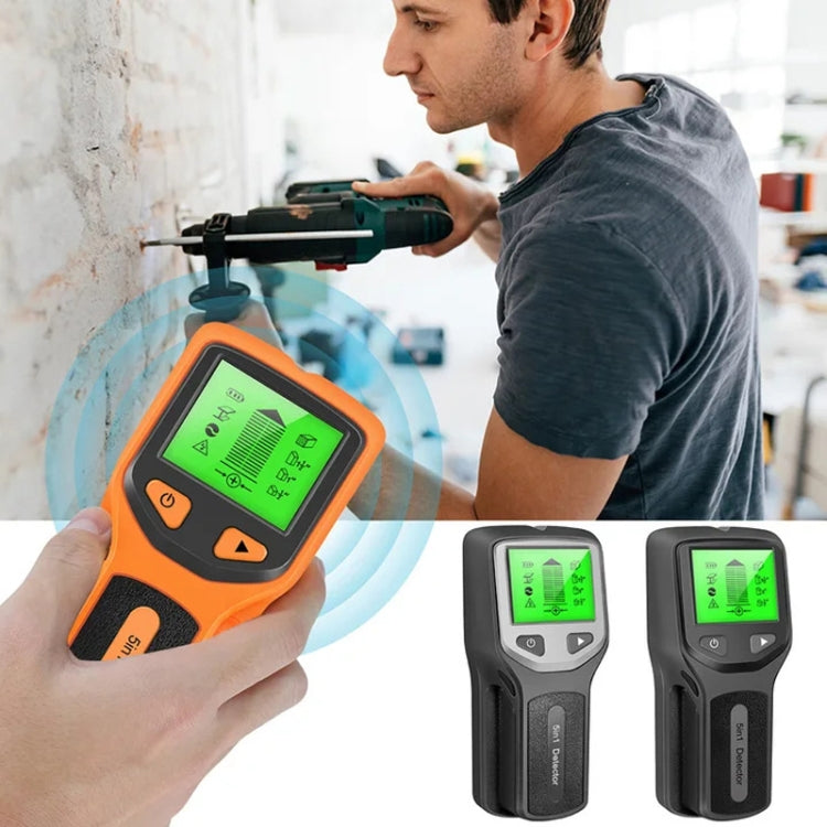 HLW330 5-in-1 Wall Stud Detector Edge Center Wood Current Metal AC Wires Detection(Black) - Metal Detector by PMC TechLife | Online Shopping South Africa | PMC TechLife | Buy Now Pay Later Mobicred