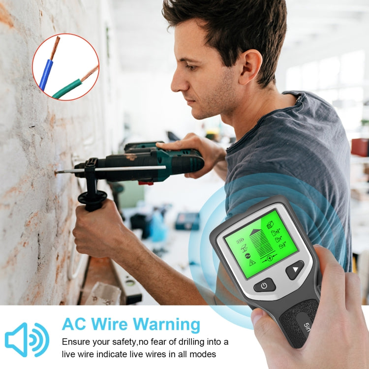 HLW330 5-in-1 Wall Stud Detector Edge Center Wood Current Metal AC Wires Detection(Orange) - Metal Detector by PMC TechLife | Online Shopping South Africa | PMC TechLife | Buy Now Pay Later Mobicred